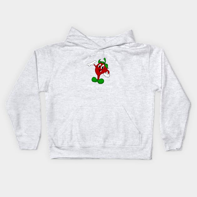 Winter strawberries Kids Hoodie by oria